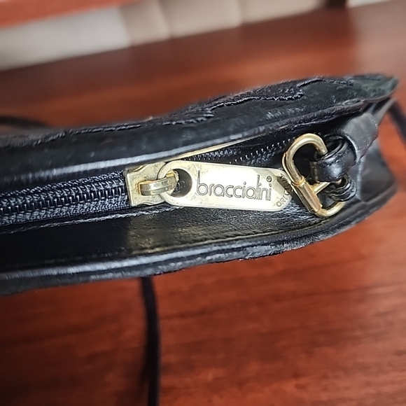 BRACCIALINI Vintage 80s Leather Handbag – Classic Italian Style - Picture 6 of 9